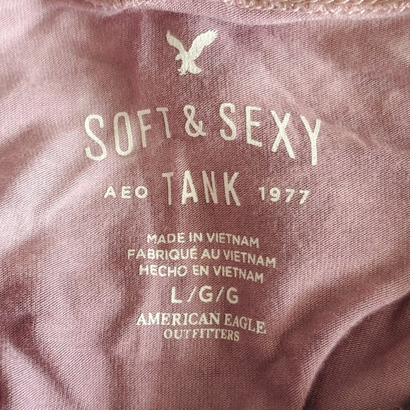 American Eagle Soft & Sexy Pink Tie-Dye Body Suit Size Large. - Picture 7 of 10
